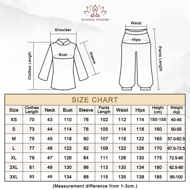 Buddha Stones Drago Ricamato Qi Gong Zen Pratica Spirituale Meditazione Preghiera Uniforme Unisex Abbigliamento Set - Image 13