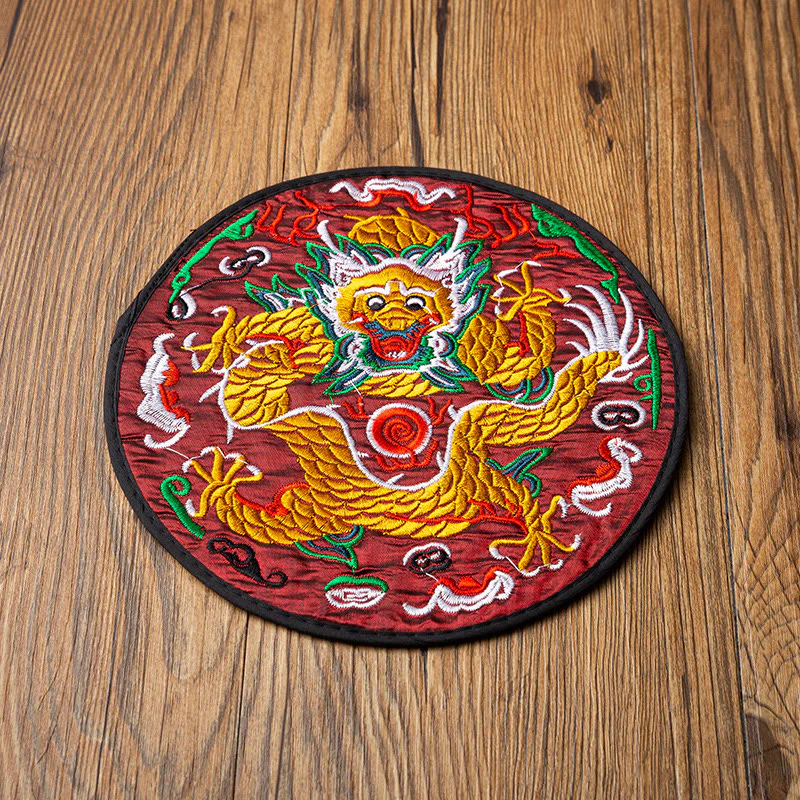 Buddha Stones Dragon Ricamo Sottobicchiere Tazza Sottobicchiere Tazza da Tè Kung Fu Tappetino da Tè - Image 10