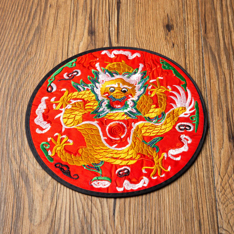 Buddha Stones Dragon Ricamo Sottobicchiere Tazza Sottobicchiere Tazza da Tè Kung Fu Tappetino da Tè - Image 16