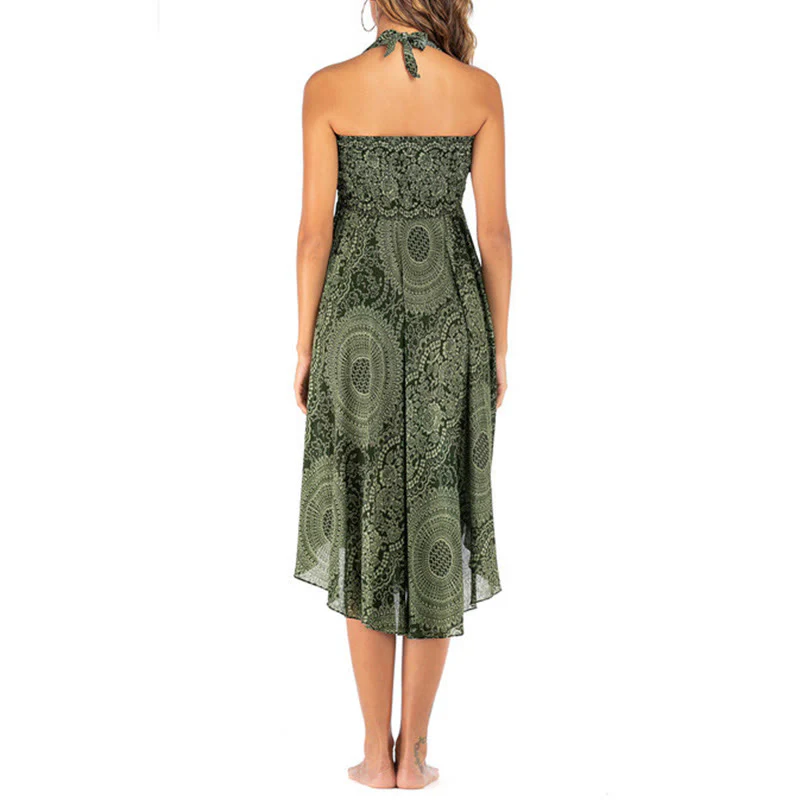 Buddha Stones Due stili indossano Boho Compass Rose Flower Skirt Dress - Image 11