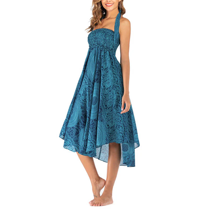 Buddha Stones Due stili indossano Boho Compass Rose Flower Skirt Dress - Image 15