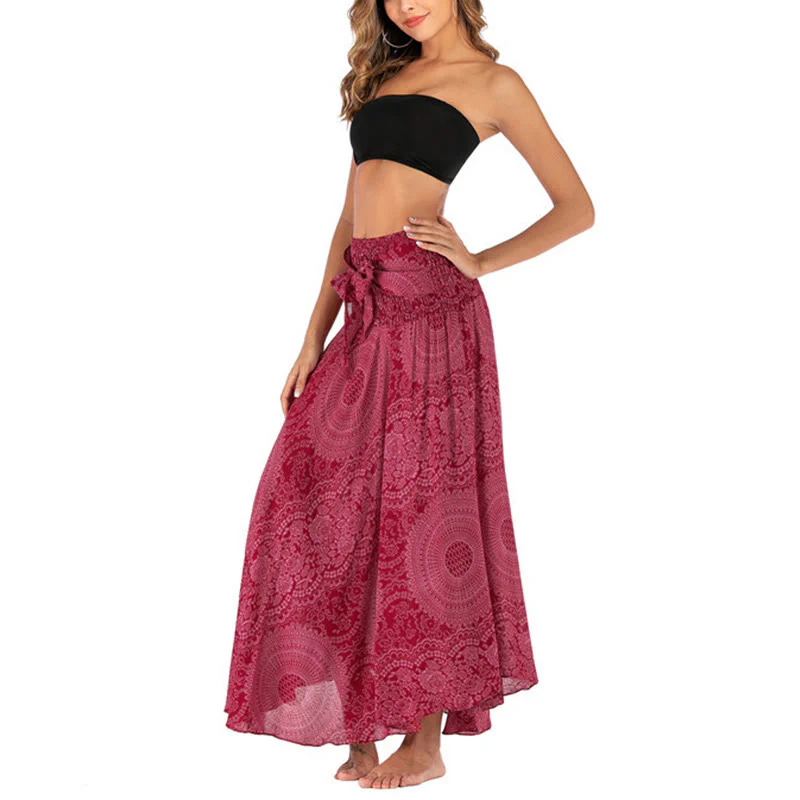 Buddha Stones Due stili indossano Boho Compass Rose Flower Skirt Dress - Image 26