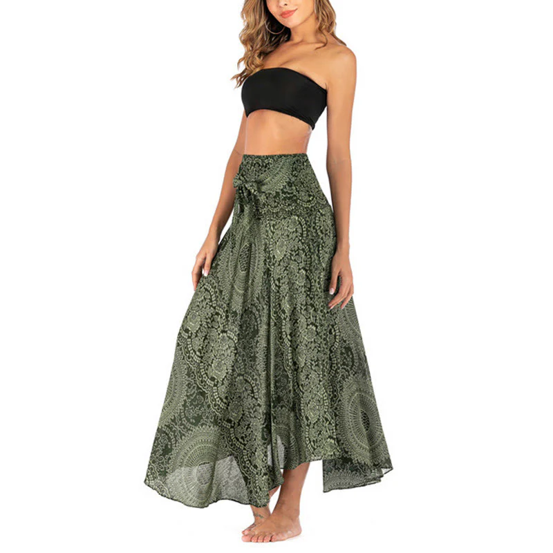 Buddha Stones Due stili indossano Boho Compass Rose Flower Skirt Dress - Image 5