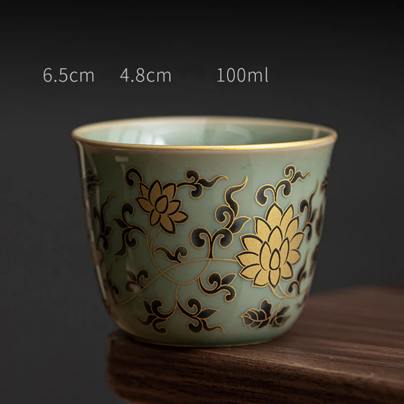 Buddha Stones Farfalla Fiore Loto Koi Pesce Prugna Fiore Tazza da Tè in Ceramica Kung Fu Tazza da Tè 100ml - Image 10