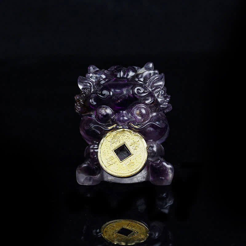 Buddha Stones fatte a mano carine PiXiu moneta d'oro cristallo Fengshui energia ricchezza fortuna decorazione della casa - Image 9