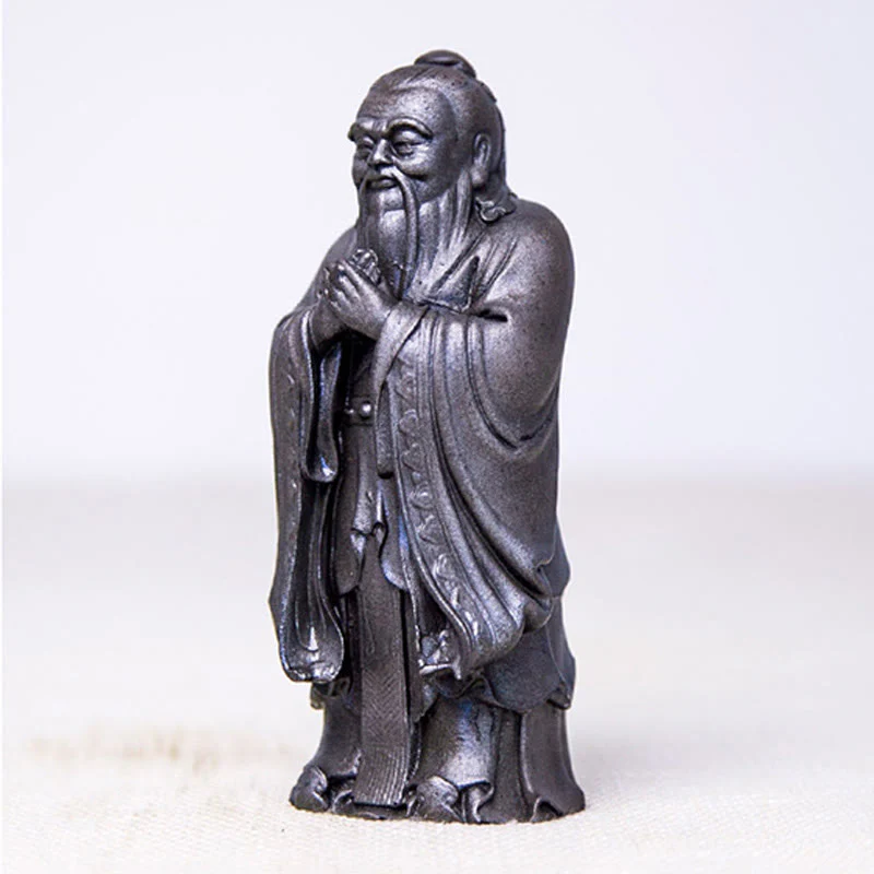 Buddha Stones fatte a mano Confucio polvere di ferro ruggine statua in resina decorazione della casa - Image 18