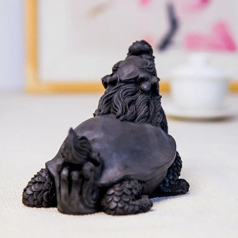 Buddha Stones fatte a mano Drago tartaruga Polvere di ferro Ruggine Statua in resina Decorazione per la casa - Image 16