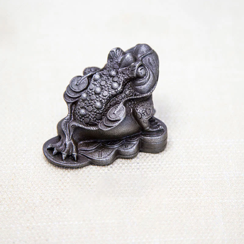 Buddha Stones fatte a mano Feng Shui Rana Rospo Monete di rame Polvere di ferro Ruggine Statua in resina Decorazione per la casa - Image 18