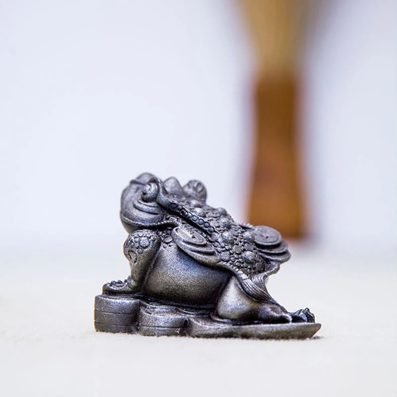 Buddha Stones fatte a mano Feng Shui Rana Rospo Monete di rame Polvere di ferro Ruggine Statua in resina Decorazione per la casa - Image 19
