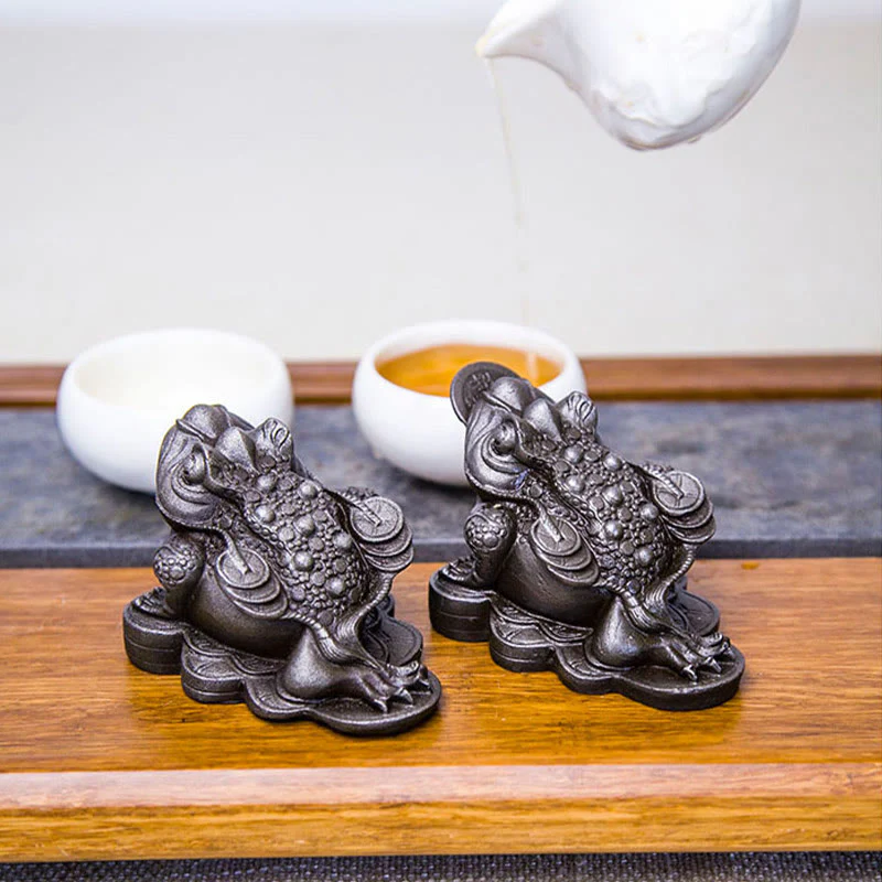 Buddha Stones fatte a mano Feng Shui Rana Rospo Monete di rame Polvere di ferro Ruggine Statua in resina Decorazione per la casa - Image 32