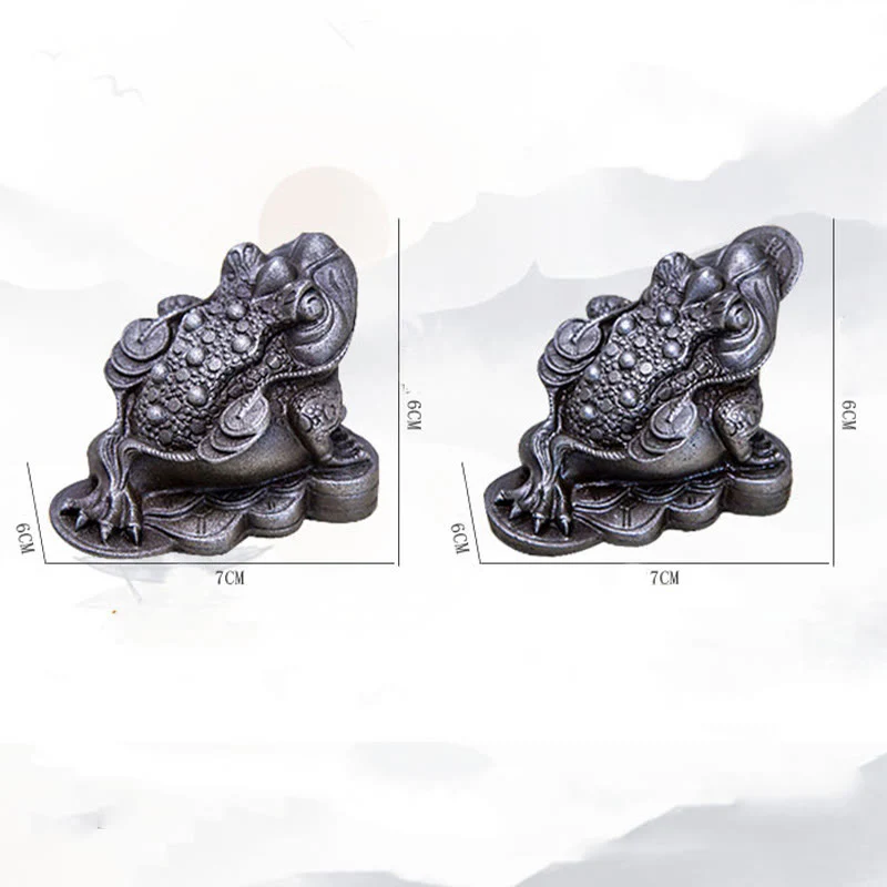 Buddha Stones fatte a mano Feng Shui Rana Rospo Monete di rame Polvere di ferro Ruggine Statua in resina Decorazione per la casa - Image 33