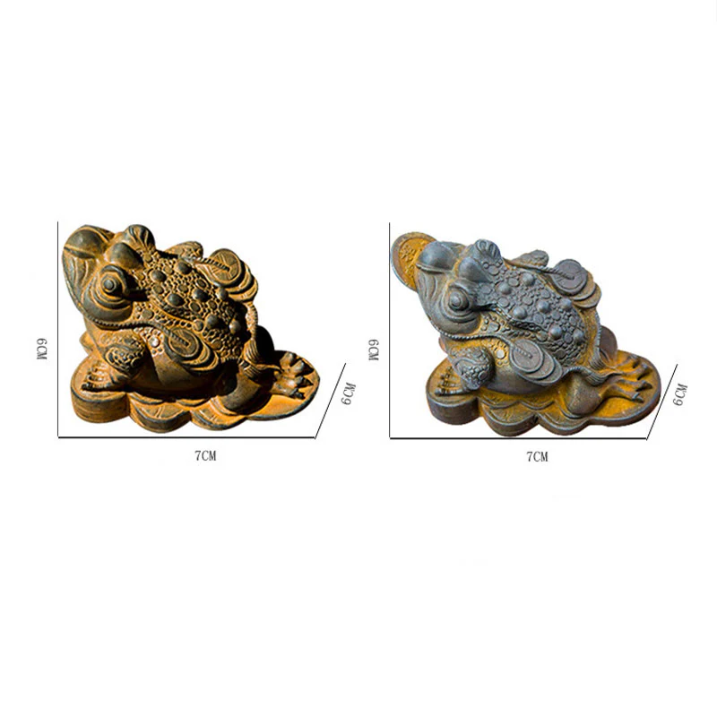 Buddha Stones fatte a mano Feng Shui Rana Rospo Monete di rame Polvere di ferro Ruggine Statua in resina Decorazione per la casa - Image 34