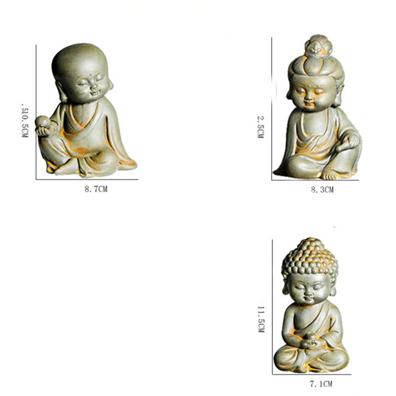 Buddha Stones Fatte a mano Ksitigarbha Kwan Yin Guanyin Avalokitesvara Tathagata Polvere di ferro Ruggine Statua in resina colata Decorazione della casa - Image 20