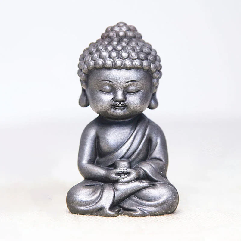 Buddha Stones Fatte a mano Ksitigarbha Kwan Yin Guanyin Avalokitesvara Tathagata Polvere di ferro Ruggine Statua in resina colata Decorazione della casa - Image 29