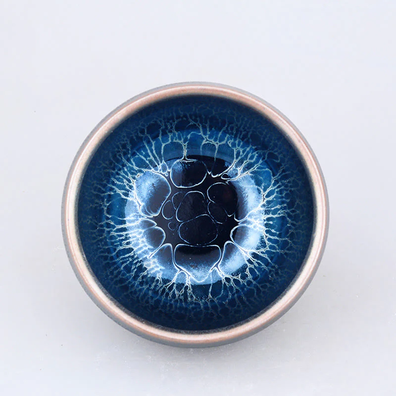 Buddha Stones fatte a mano Medusa Drago Scaglie Modello Cinese Jianzhan Tazza da Tè in Ceramica Tenmoku Kung Fu Tazza da Tè - Image 2