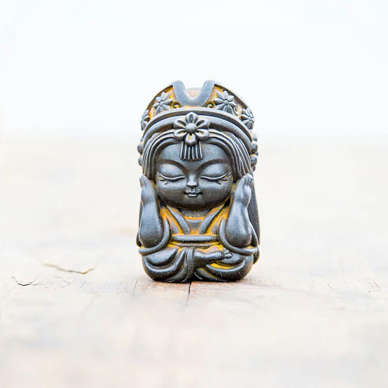 Buddha Stones fatte a mano Zakiram polvere di ferro ruggine statua in resina fusa decorazione della casa zen - Image 18