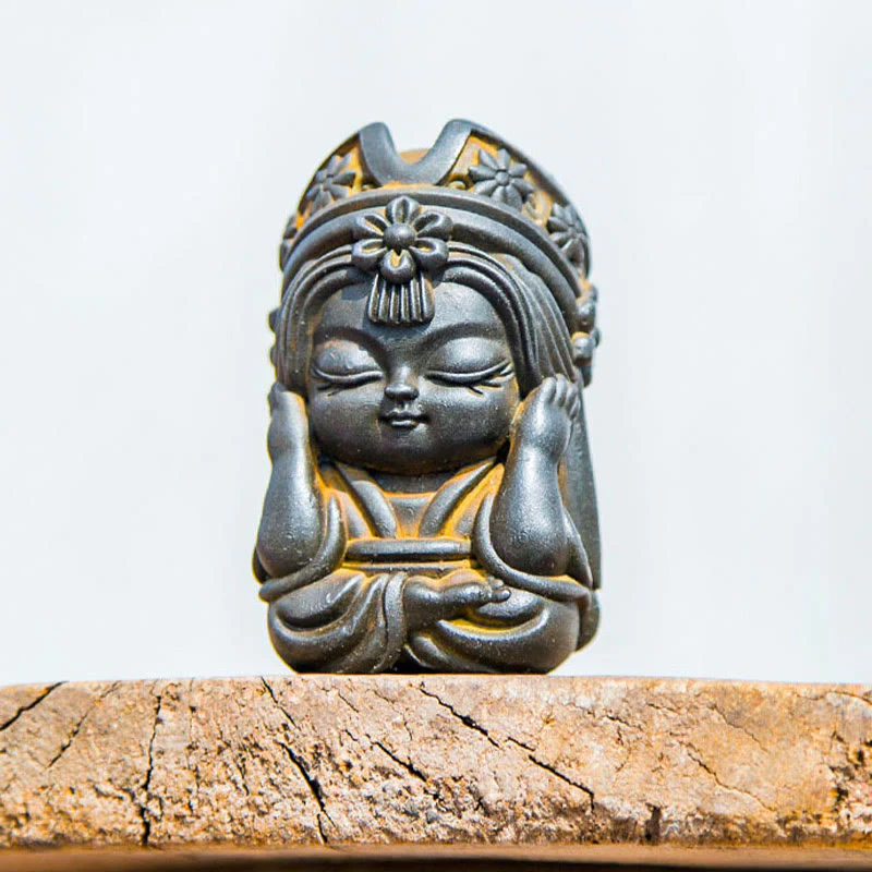 Buddha Stones fatte a mano Zakiram polvere di ferro ruggine statua in resina fusa decorazione della casa zen - Image 20