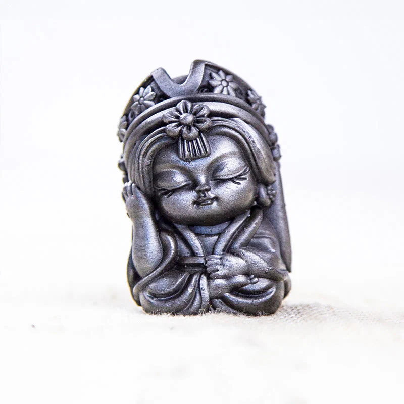 Buddha Stones fatte a mano Zakiram polvere di ferro ruggine statua in resina fusa decorazione della casa zen - Image 26