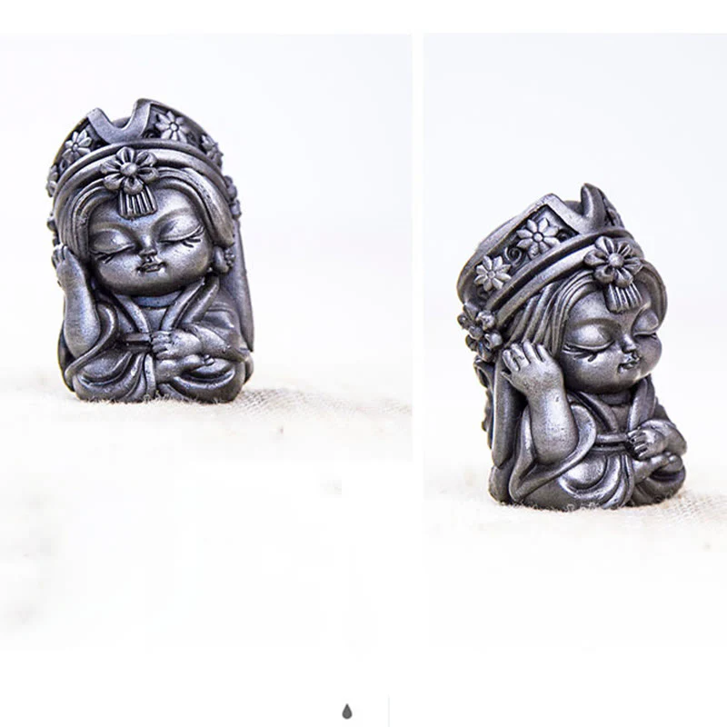 Buddha Stones fatte a mano Zakiram polvere di ferro ruggine statua in resina fusa decorazione della casa zen - Image 28