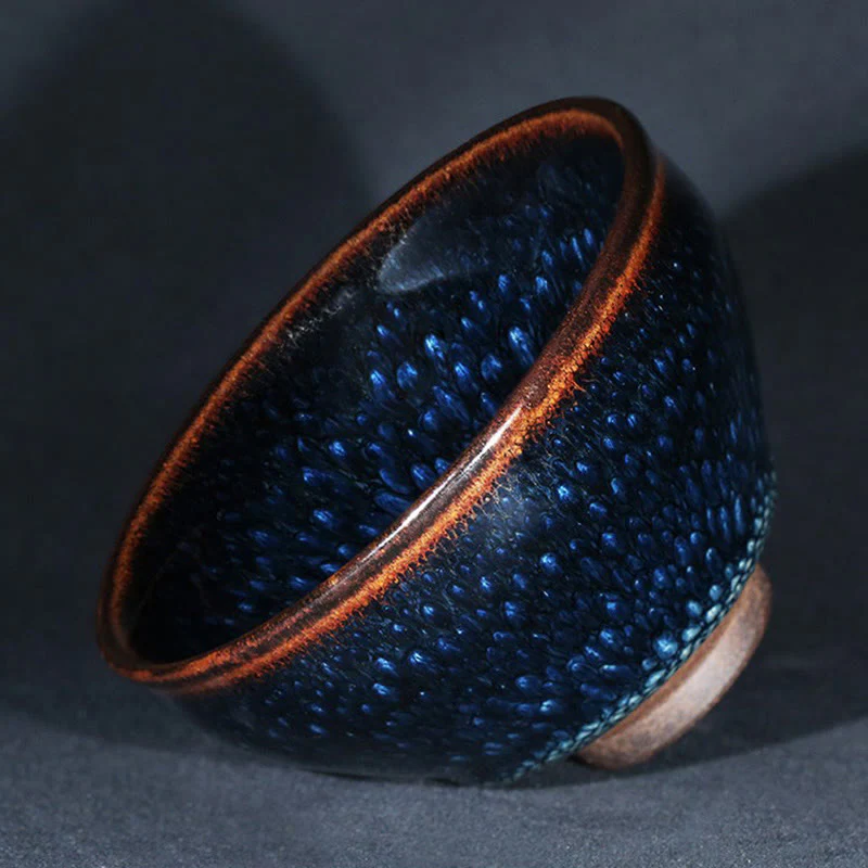 Buddha Stones fatto a mano blu francolino macchia cinese Jianzhan tazza da tè in ceramica Kung Fu tazza da tè ciotola - Image 15