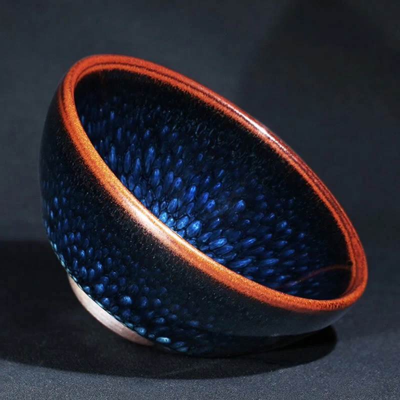 Buddha Stones fatto a mano blu francolino macchia cinese Jianzhan tazza da tè in ceramica Kung Fu tazza da tè ciotola - Image 2