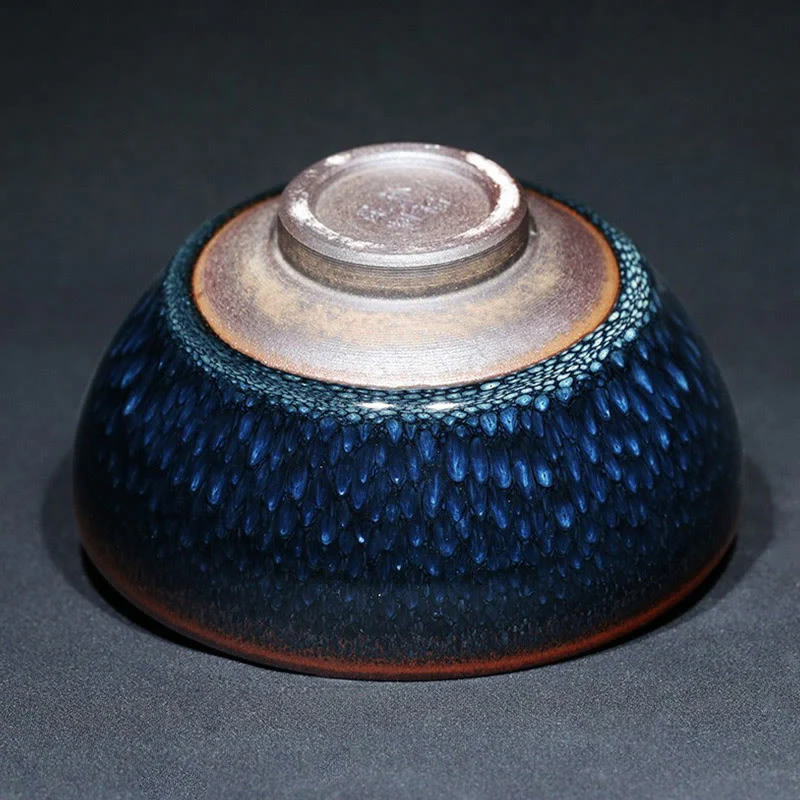Buddha Stones fatto a mano blu francolino macchia cinese Jianzhan tazza da tè in ceramica Kung Fu tazza da tè ciotola - Image 4
