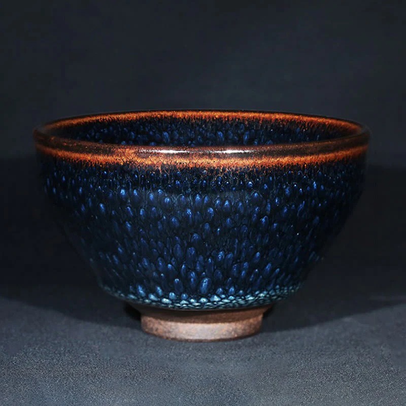Buddha Stones fatto a mano blu francolino macchia cinese Jianzhan tazza da tè in ceramica Kung Fu tazza da tè ciotola - Image 6
