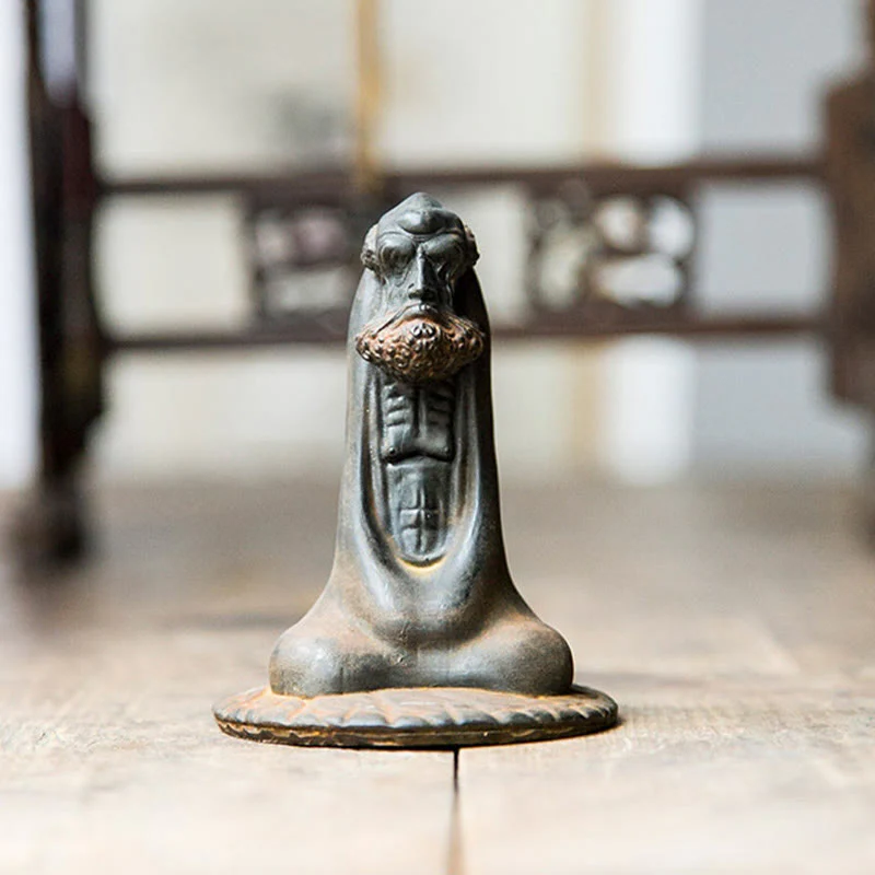 Buddha Stones fatto a mano Bodhidharma polvere di ferro ruggine statua in resina fusa decorazione per la casa - Image 10