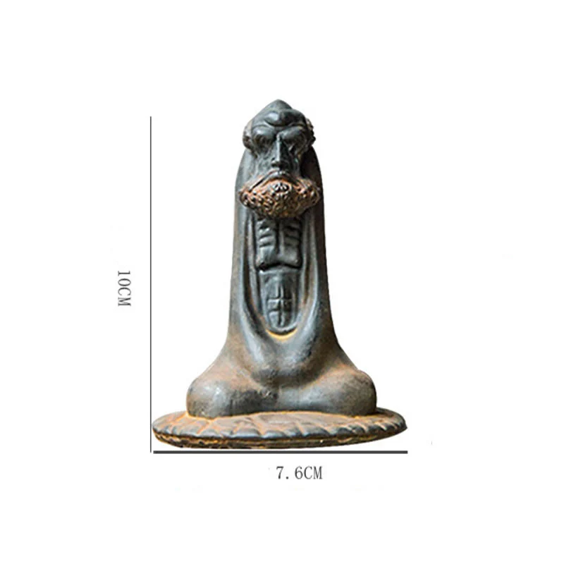 Buddha Stones fatto a mano Bodhidharma polvere di ferro ruggine statua in resina fusa decorazione per la casa - Image 13