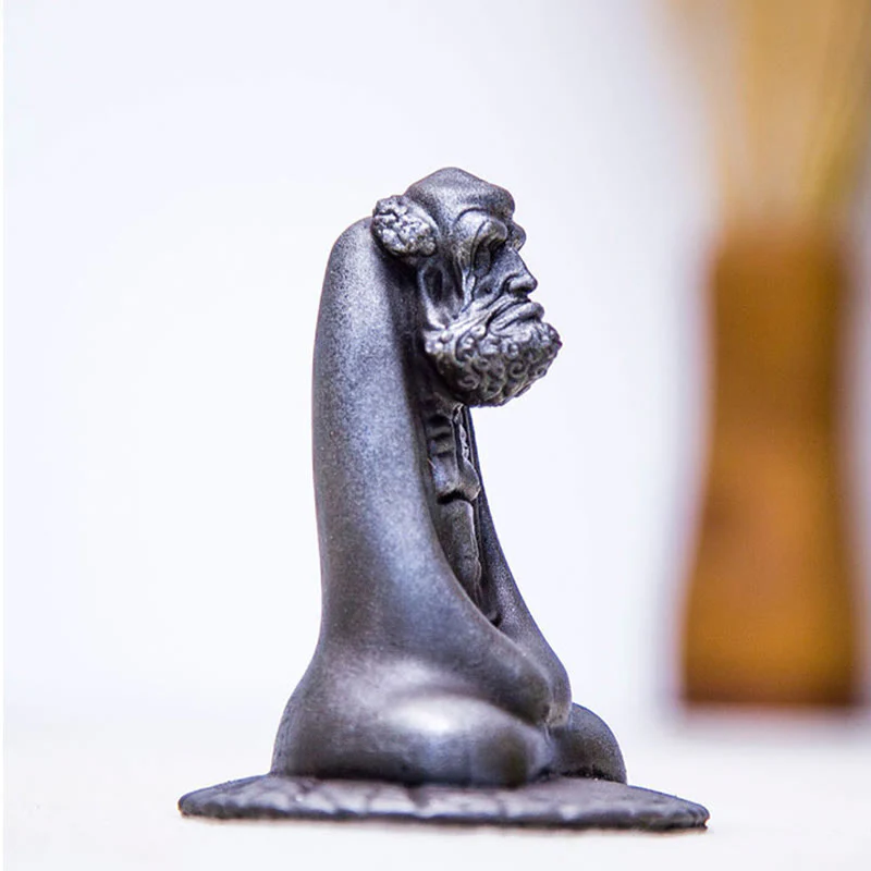 Buddha Stones fatto a mano Bodhidharma polvere di ferro ruggine statua in resina fusa decorazione per la casa - Image 16