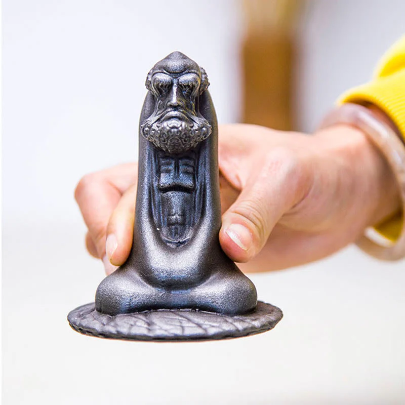 Buddha Stones fatto a mano Bodhidharma polvere di ferro ruggine statua in resina fusa decorazione per la casa - Image 18