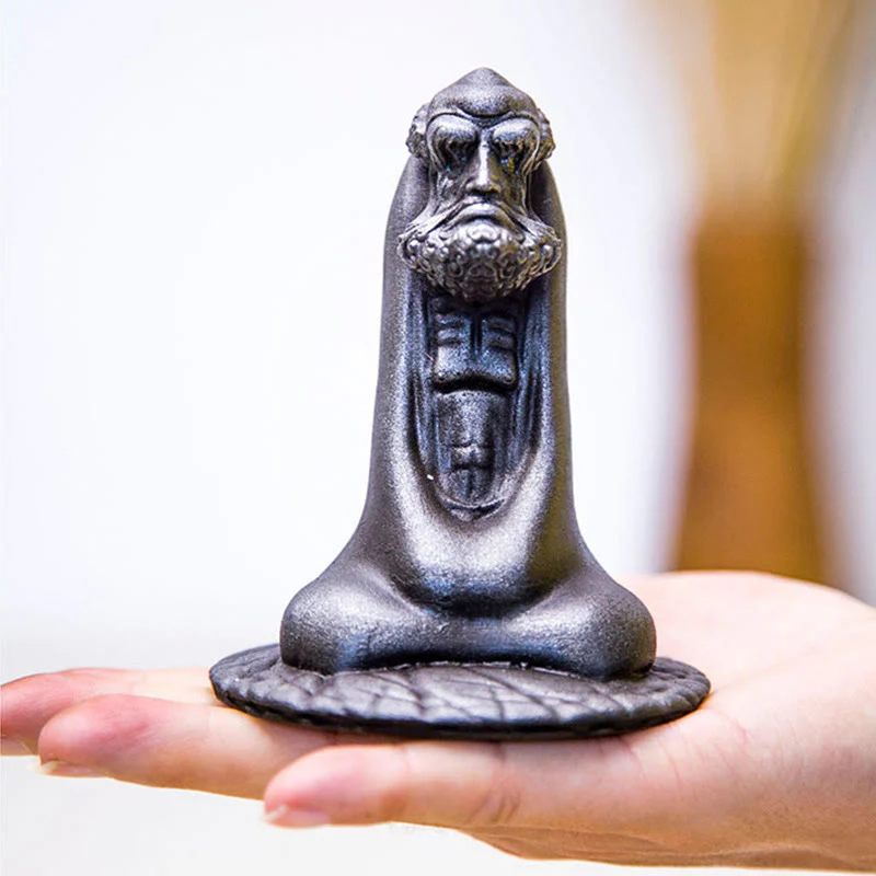 Buddha Stones fatto a mano Bodhidharma polvere di ferro ruggine statua in resina fusa decorazione per la casa - Image 19