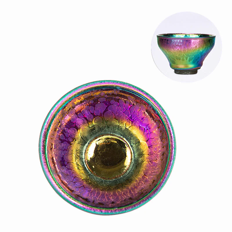 Buddha Stones Fatto a mano Fata Arcobaleno Cinese Jianzhan Tazza da tè in ceramica Tenmoku Kung Fu Tazza da tè - Image 10