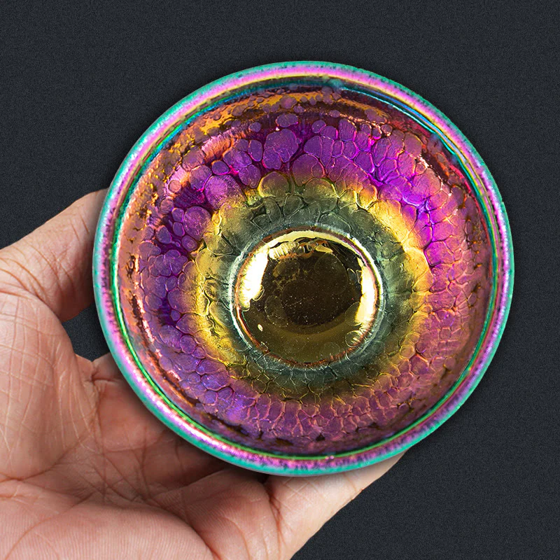 Buddha Stones Fatto a mano Fata Arcobaleno Cinese Jianzhan Tazza da tè in ceramica Tenmoku Kung Fu Tazza da tè - Image 4