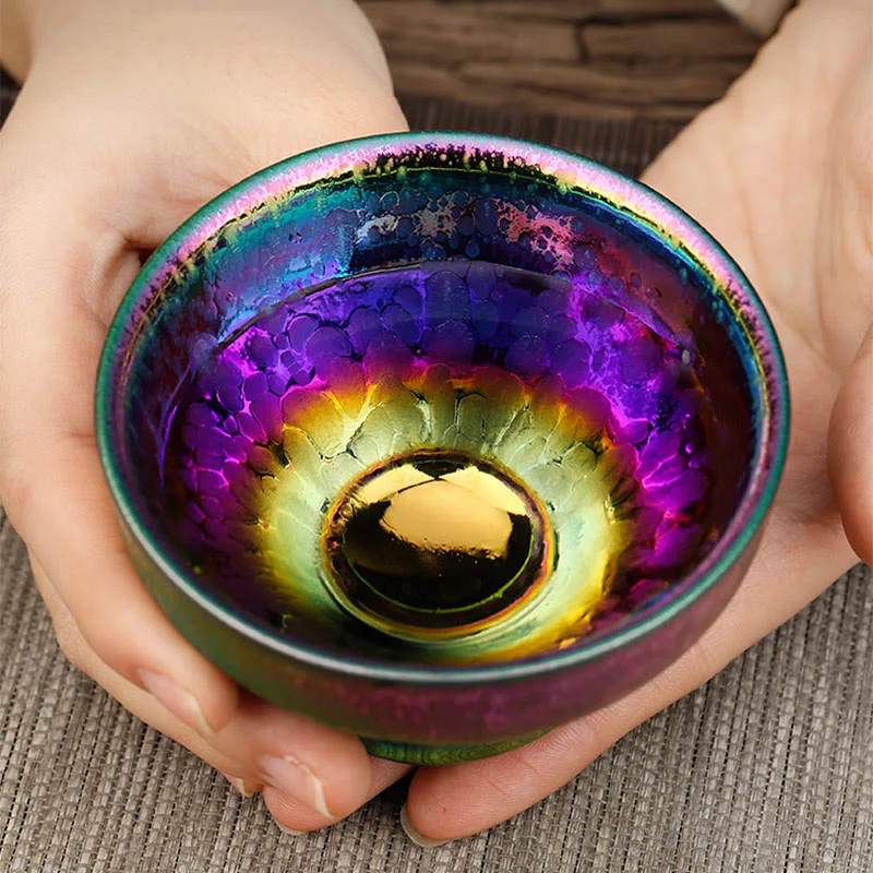 Buddha Stones Fatto a mano Fata Arcobaleno Cinese Jianzhan Tazza da tè in ceramica Tenmoku Kung Fu Tazza da tè - Image 7