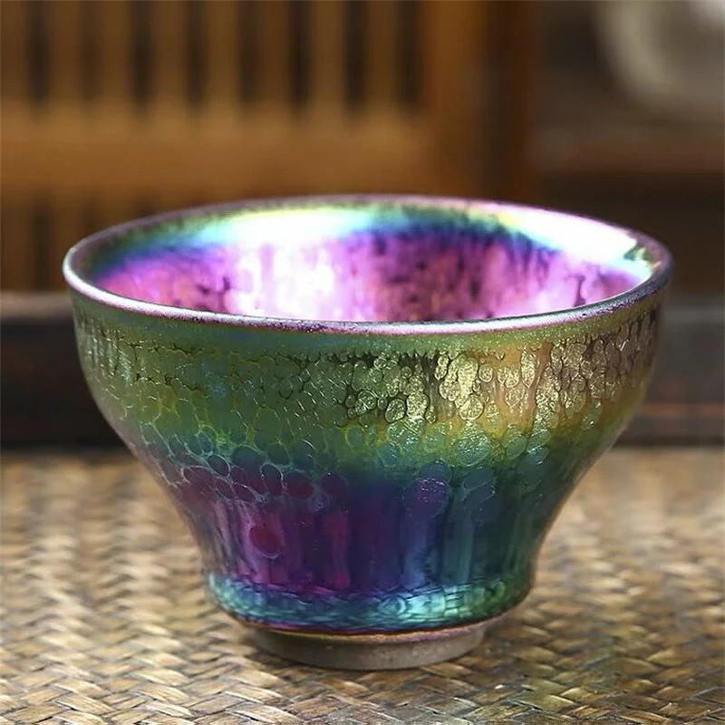 Buddha Stones Fatto a mano Fata Arcobaleno Cinese Jianzhan Tazza da tè in ceramica Tenmoku Kung Fu Tazza da tè - Image 8