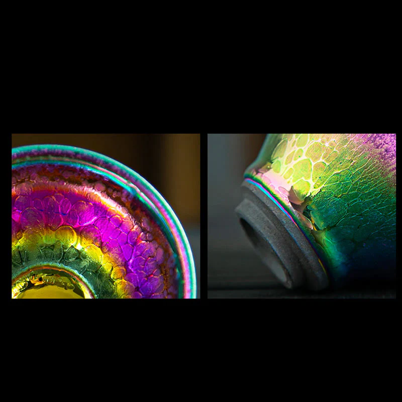 Buddha Stones Fatto a mano Fata Arcobaleno Cinese Jianzhan Tazza da tè in ceramica Tenmoku Kung Fu Tazza da tè - Image 9