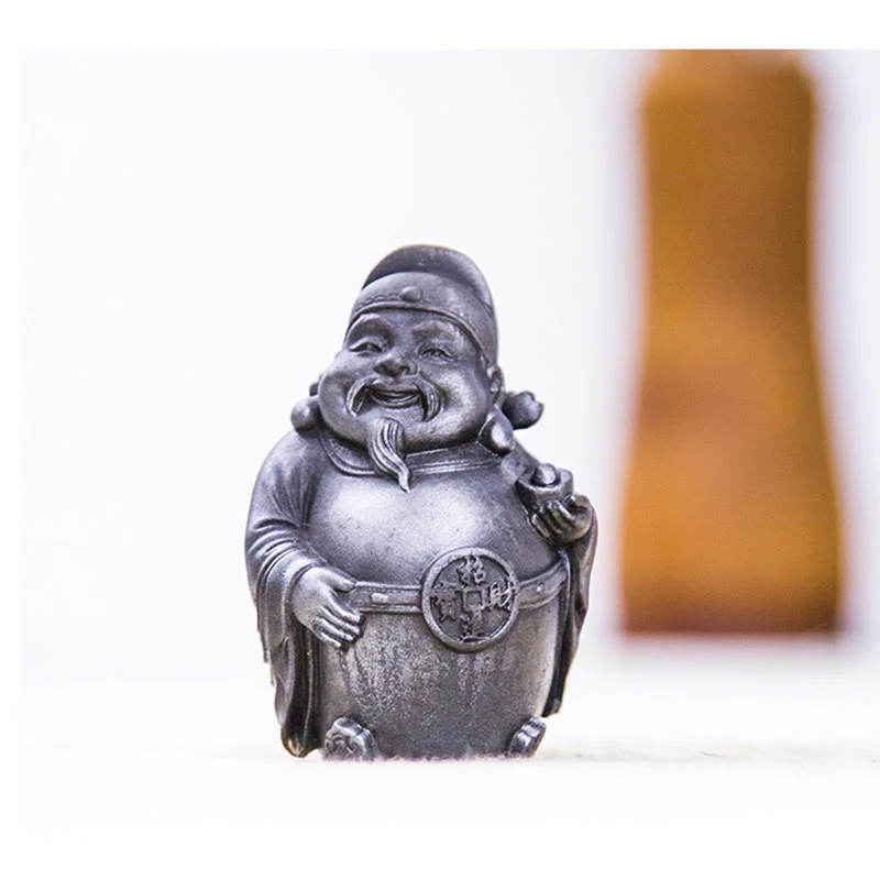 Buddha Stones Fatto a mano Letterario Militare Dio della Ricchezza Polvere di Ferro Ruggine Statua in Resina Decorazione per la Casa - Image 13