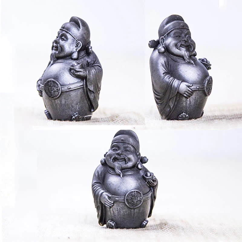 Buddha Stones Fatto a mano Letterario Militare Dio della Ricchezza Polvere di Ferro Ruggine Statua in Resina Decorazione per la Casa - Image 14