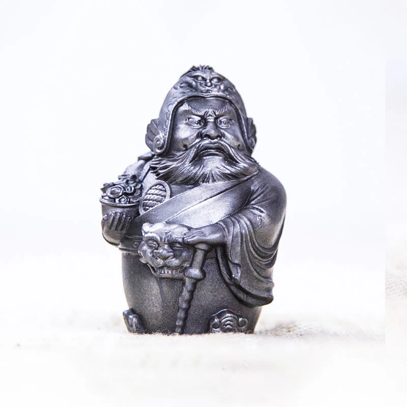 Buddha Stones Fatto a mano Letterario Militare Dio della Ricchezza Polvere di Ferro Ruggine Statua in Resina Decorazione per la Casa - Image 15