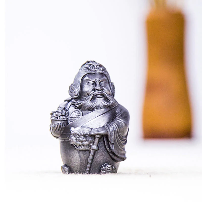 Buddha Stones Fatto a mano Letterario Militare Dio della Ricchezza Polvere di Ferro Ruggine Statua in Resina Decorazione per la Casa - Image 17