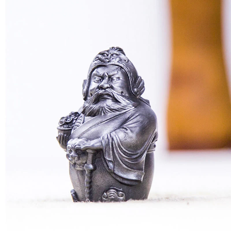 Buddha Stones Fatto a mano Letterario Militare Dio della Ricchezza Polvere di Ferro Ruggine Statua in Resina Decorazione per la Casa - Image 19