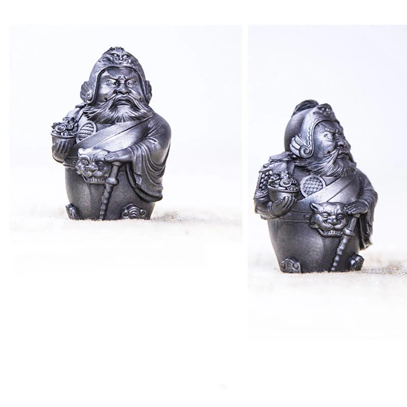 Buddha Stones Fatto a mano Letterario Militare Dio della Ricchezza Polvere di Ferro Ruggine Statua in Resina Decorazione per la Casa - Image 21