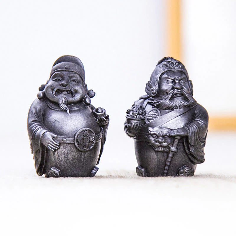 Buddha Stones Fatto a mano Letterario Militare Dio della Ricchezza Polvere di Ferro Ruggine Statua in Resina Decorazione per la Casa - Image 22