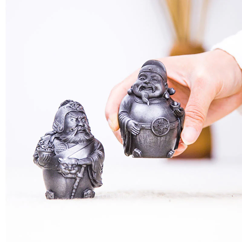 Buddha Stones Fatto a mano Letterario Militare Dio della Ricchezza Polvere di Ferro Ruggine Statua in Resina Decorazione per la Casa - Image 24