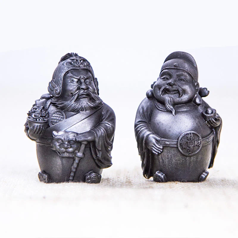 Buddha Stones Fatto a mano Letterario Militare Dio della Ricchezza Polvere di Ferro Ruggine Statua in Resina Decorazione per la Casa - Image 26