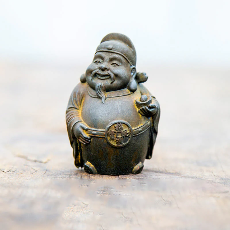 Buddha Stones Fatto a mano Letterario Militare Dio della Ricchezza Polvere di Ferro Ruggine Statua in Resina Decorazione per la Casa - Image 3