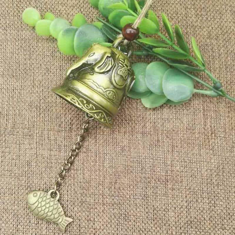 Buddha Stones Feng Shui Buddha Koi Pesce Drago Elefante Campanello a vento Campana Fortuna Decorazione da appendere alla parete - Image 10