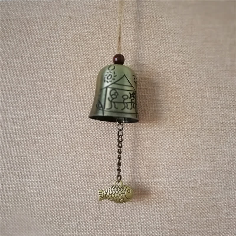 Buddha Stones Feng Shui Buddha Koi Pesce Drago Elefante Campanello a vento Campana Fortuna Decorazione da appendere alla parete - Image 16
