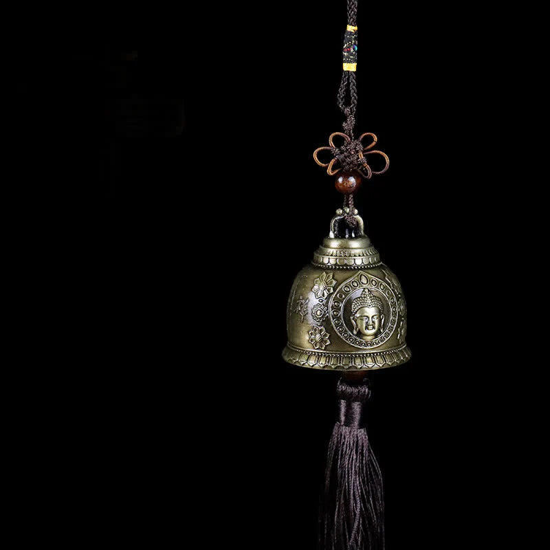 Buddha Stones Feng Shui Buddha Koi Pesce Fenice Campana a vento Campana Fortuna Decorazione da appendere alla parete